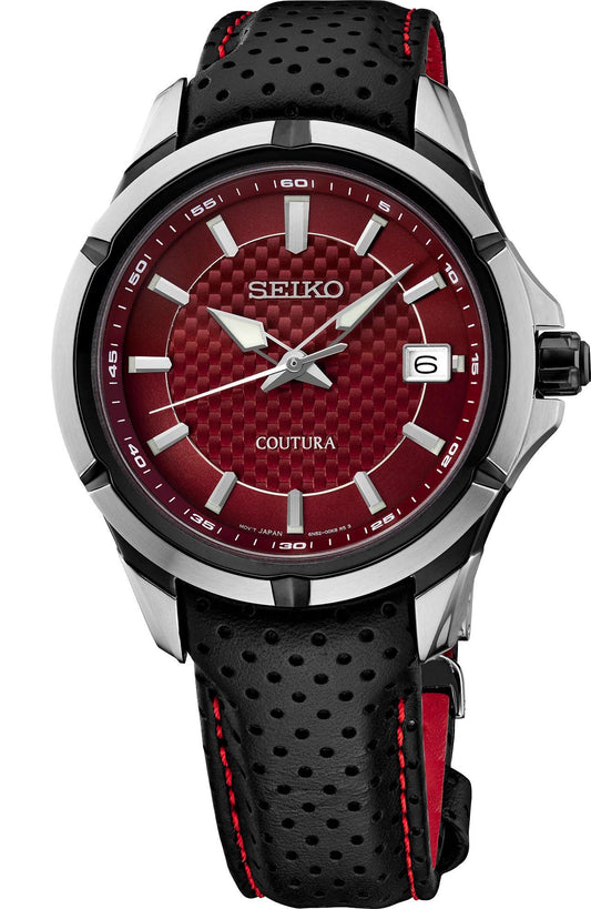 Seiko Coutura Mens Red Dial Watch SUR567