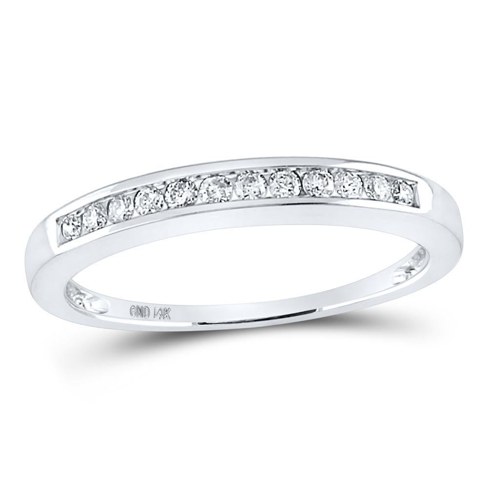 0.25ctw Diamond Wedding Womens Band 14k White Gold