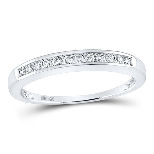 0.25ctw Diamond Wedding Womens Band 14k White Gold
