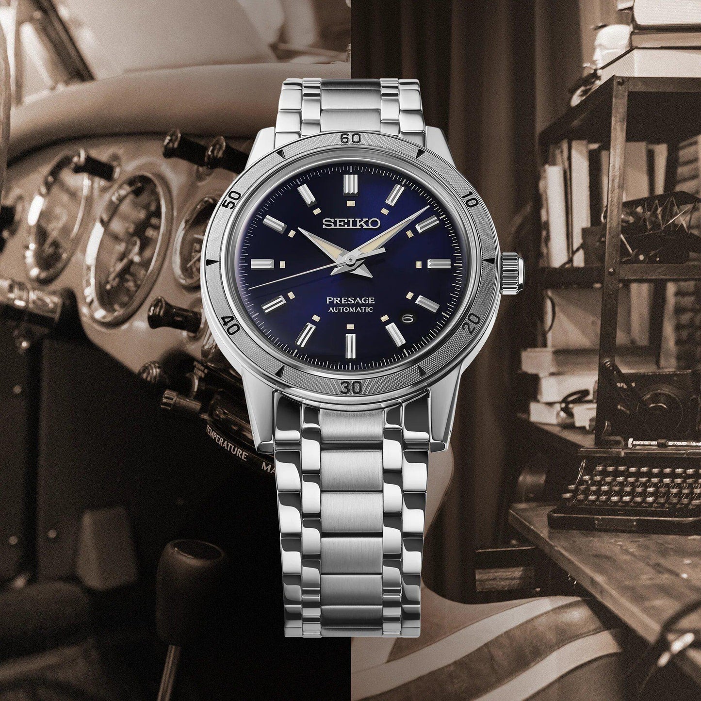 Seiko Presage Automatic Mens Blue Dial Watch SRPL07