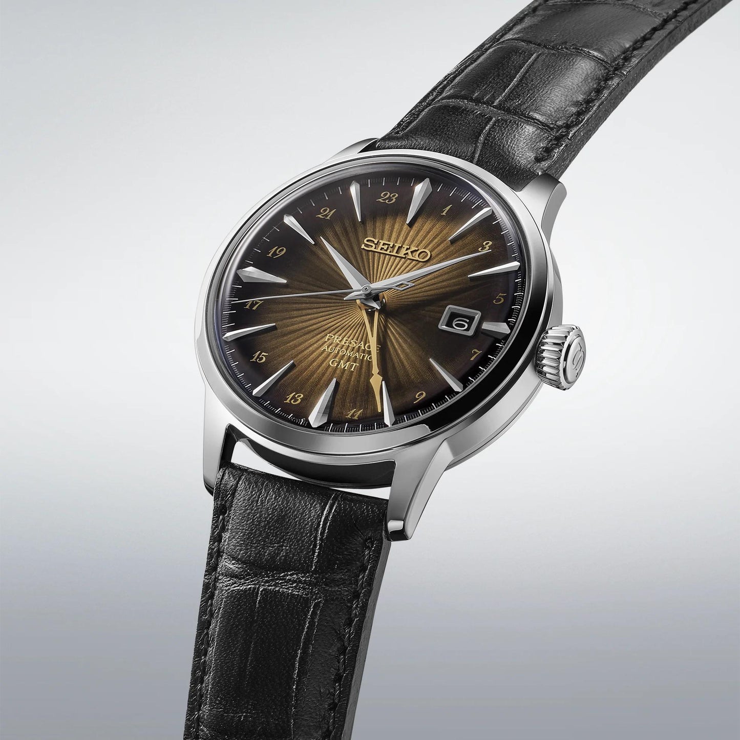 Seiko Presage Cocktail Time GMT Mens Automatic Watch SSK039