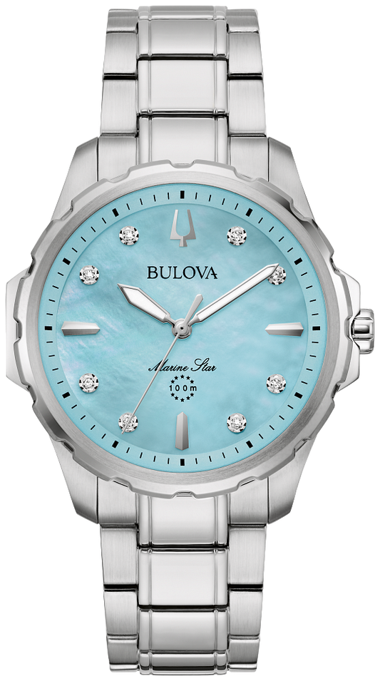 Bulova Marine Star Ladies Diamond Watch 96P248