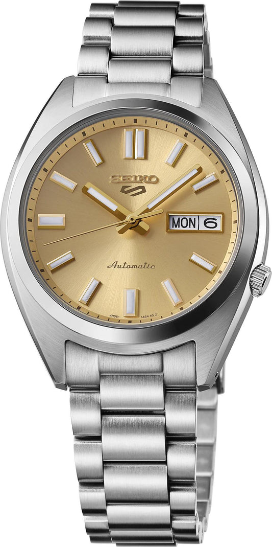 Seiko 5 Sports Automatic Mens Gold Dial Watch SRPL59