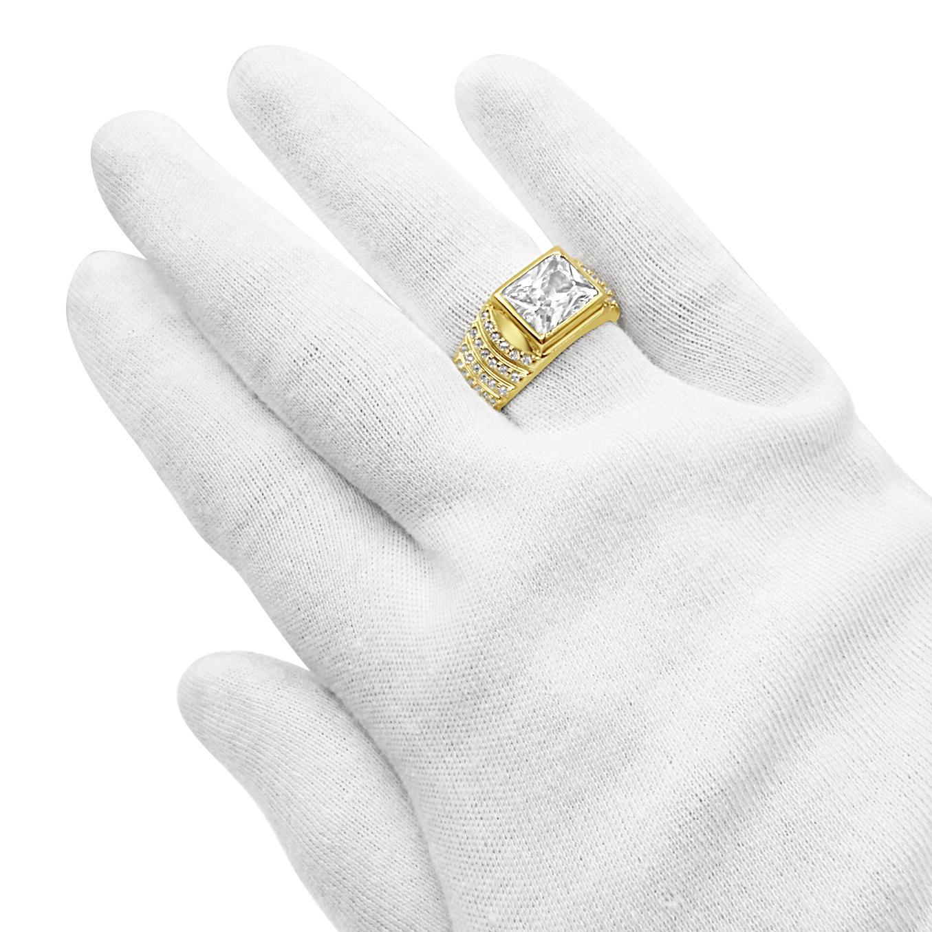 10k Yellow Gold Signet Pinky Ring Mens