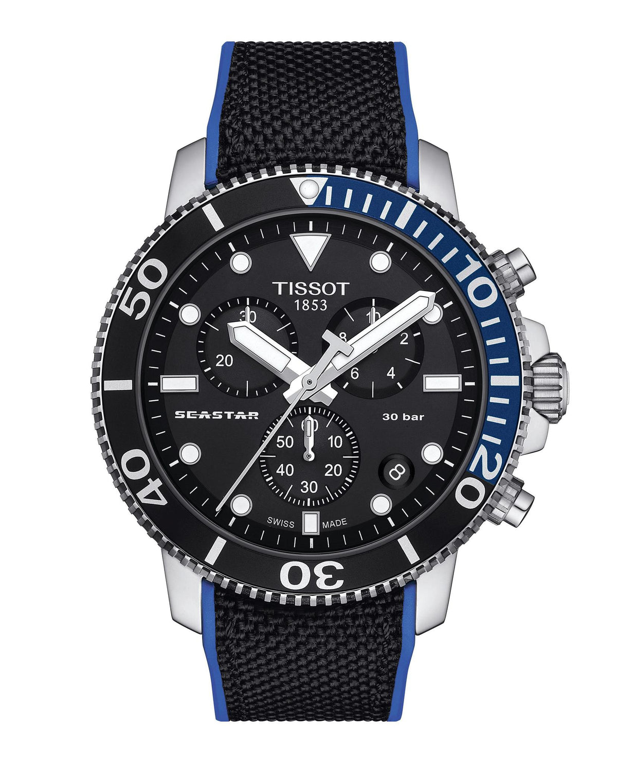 Tissot Seastar 1000 45.5mm Black Dial Chronograph Men's Watch T1204171705103