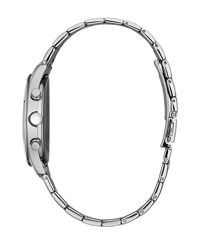 Caravelle by Bulova Dress Silver Tone Black Dial Mens Watch 43B158