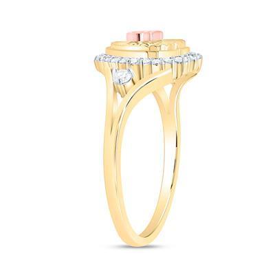 Diamond Crown Quinceanera 15 Years Birthday Ring 10k Yellow Gold