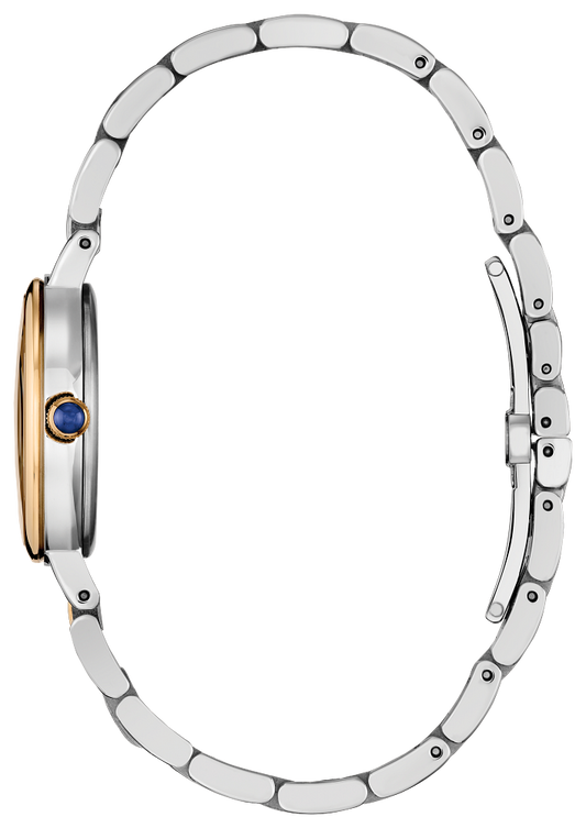 Citizen L Classic Eco-Drive Two tone White Dial Womens Watch EM0996-84Y