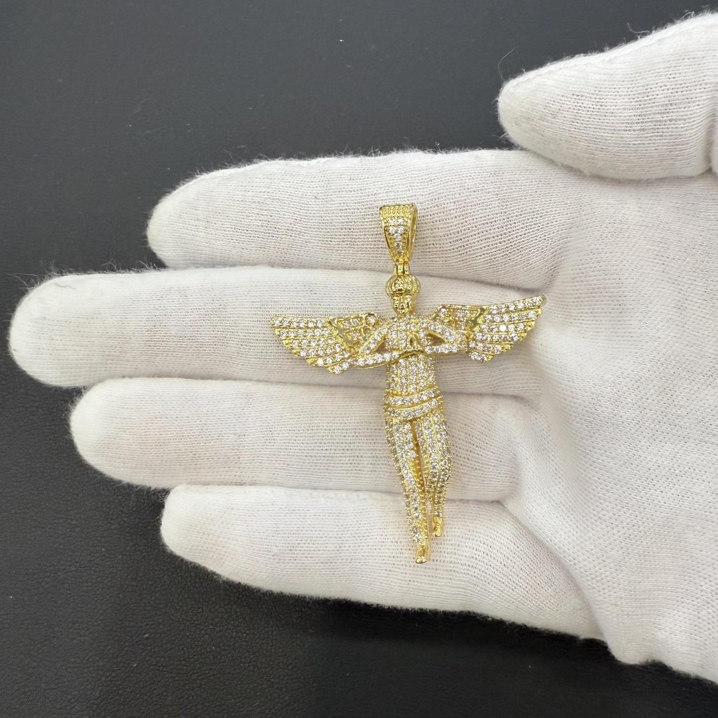 Angel Pendant Charm 925 Sterling Silver Gold Plated