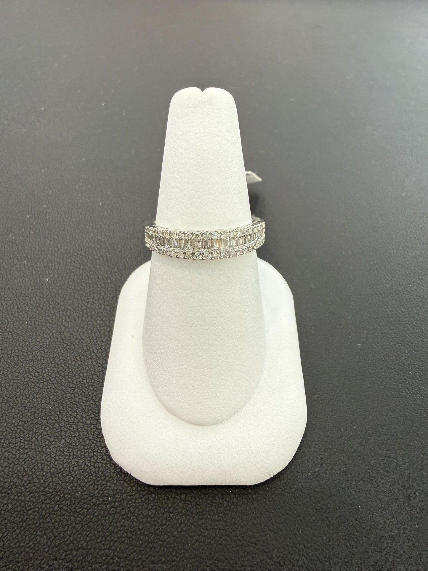 0.50ctw Baguette Diamond Womens Wedding Band 10k White Gold