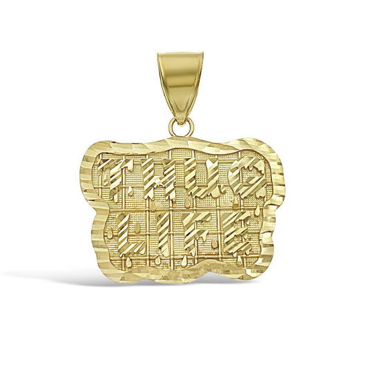 Real 10k Gold Thug Life Pendant Charm 1.5"