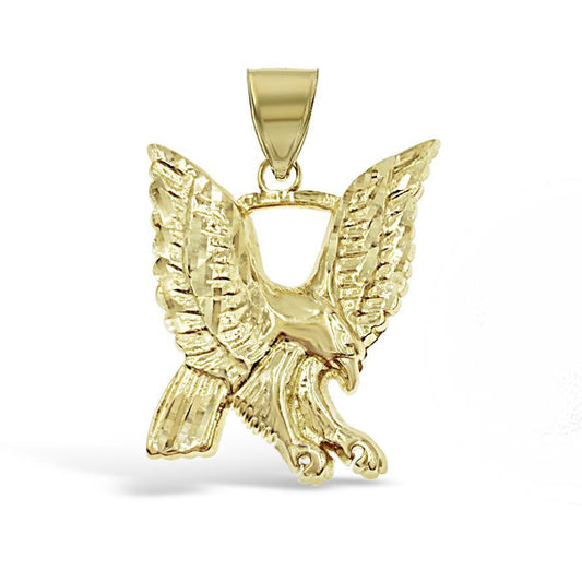 10k Yellow Gold Eagle Pendant Charm