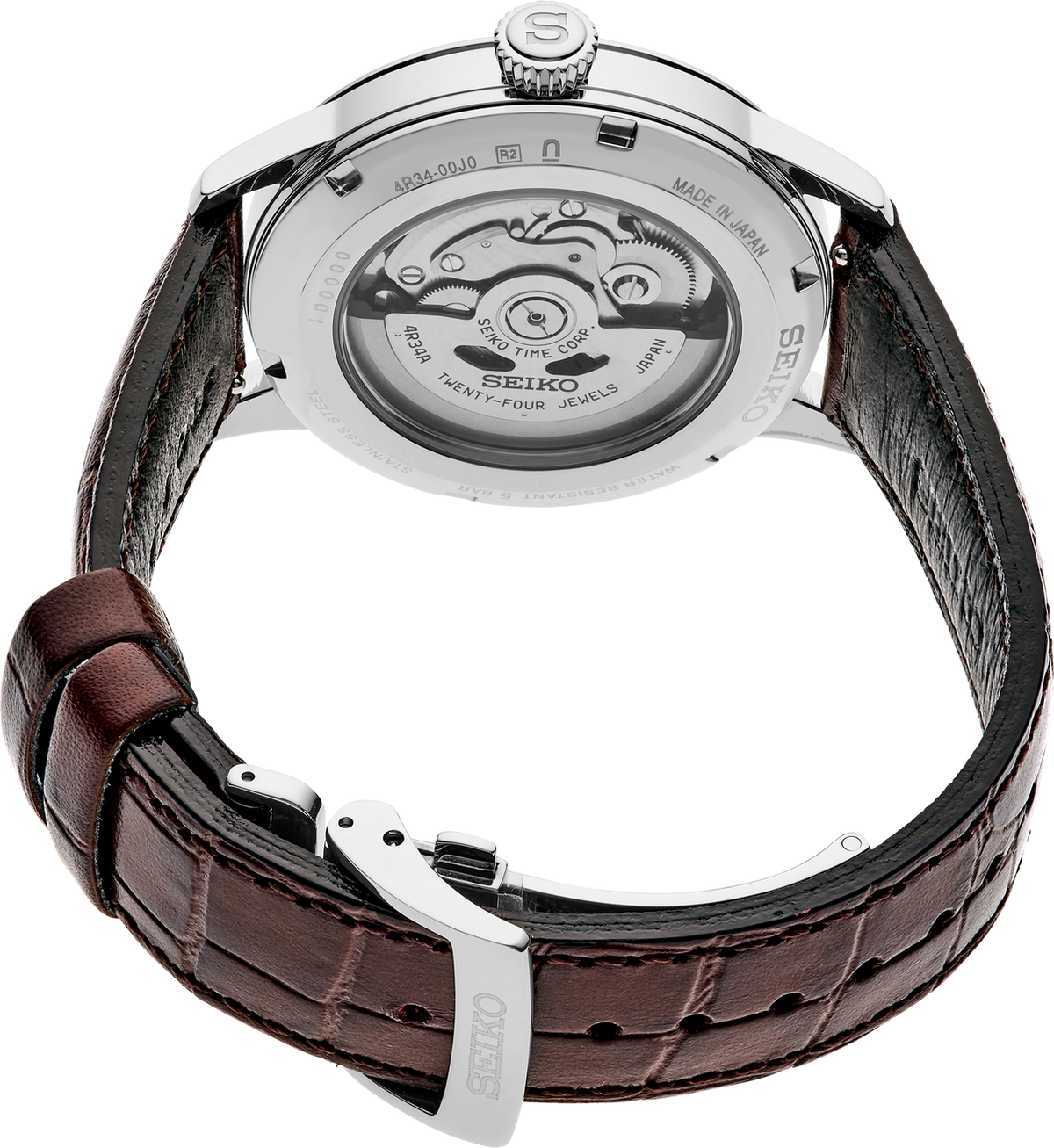 Seiko Presage Cocktail Time Automatic GMT Ivory Dial Mens Watch SSK041