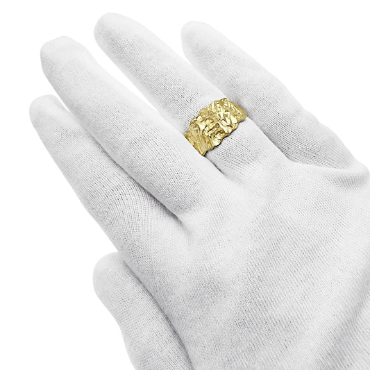 10k Yellow Gold Men's Nugget Ring