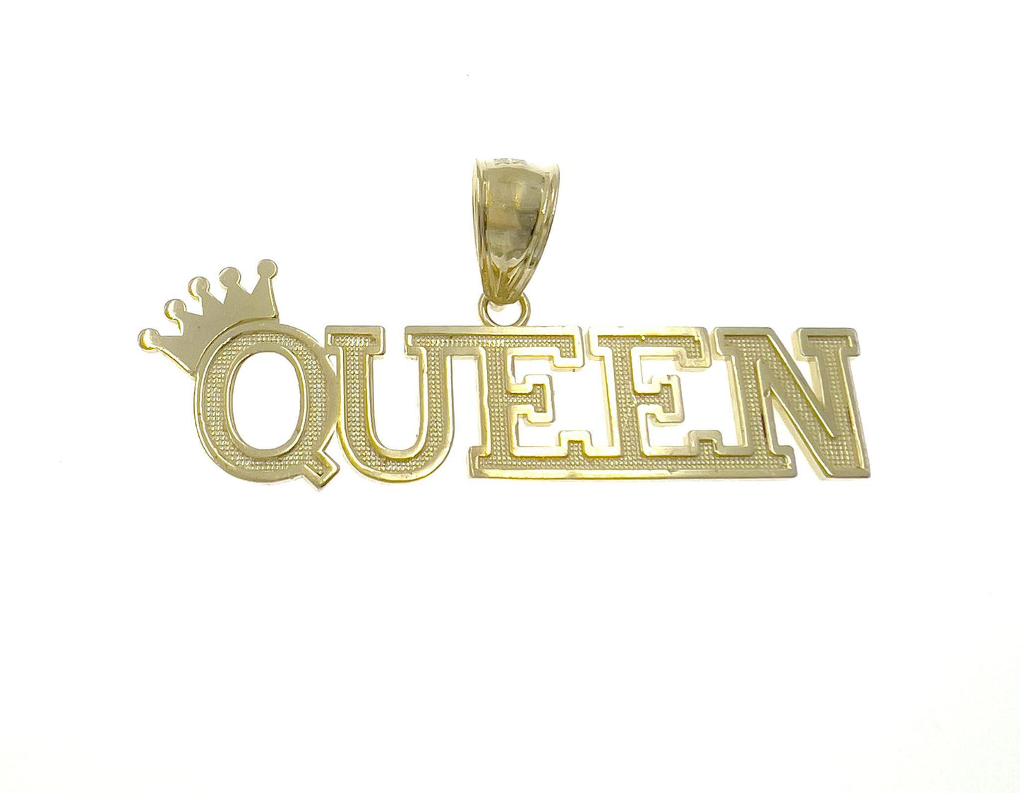 Queen Pendant 10k Yellow Gold Charm