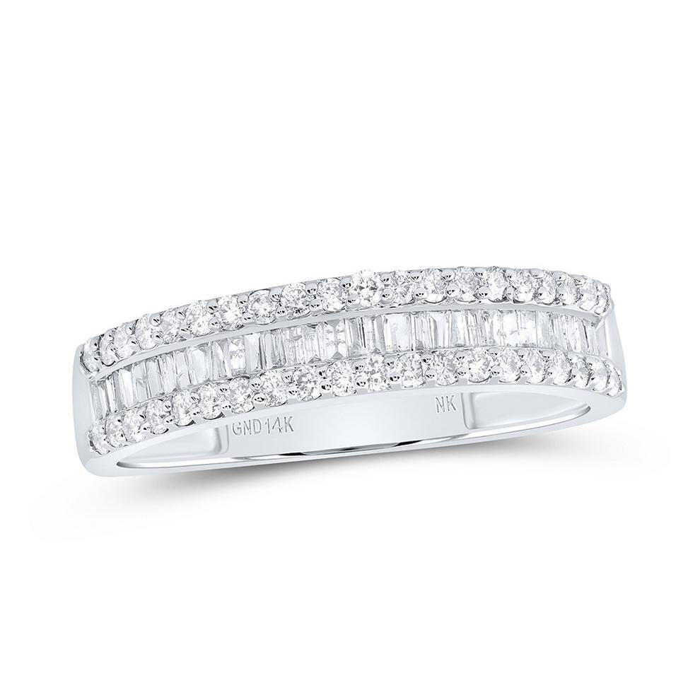 1.75ctw Diamond Trio Wedding His Hers Set 14K White Gold