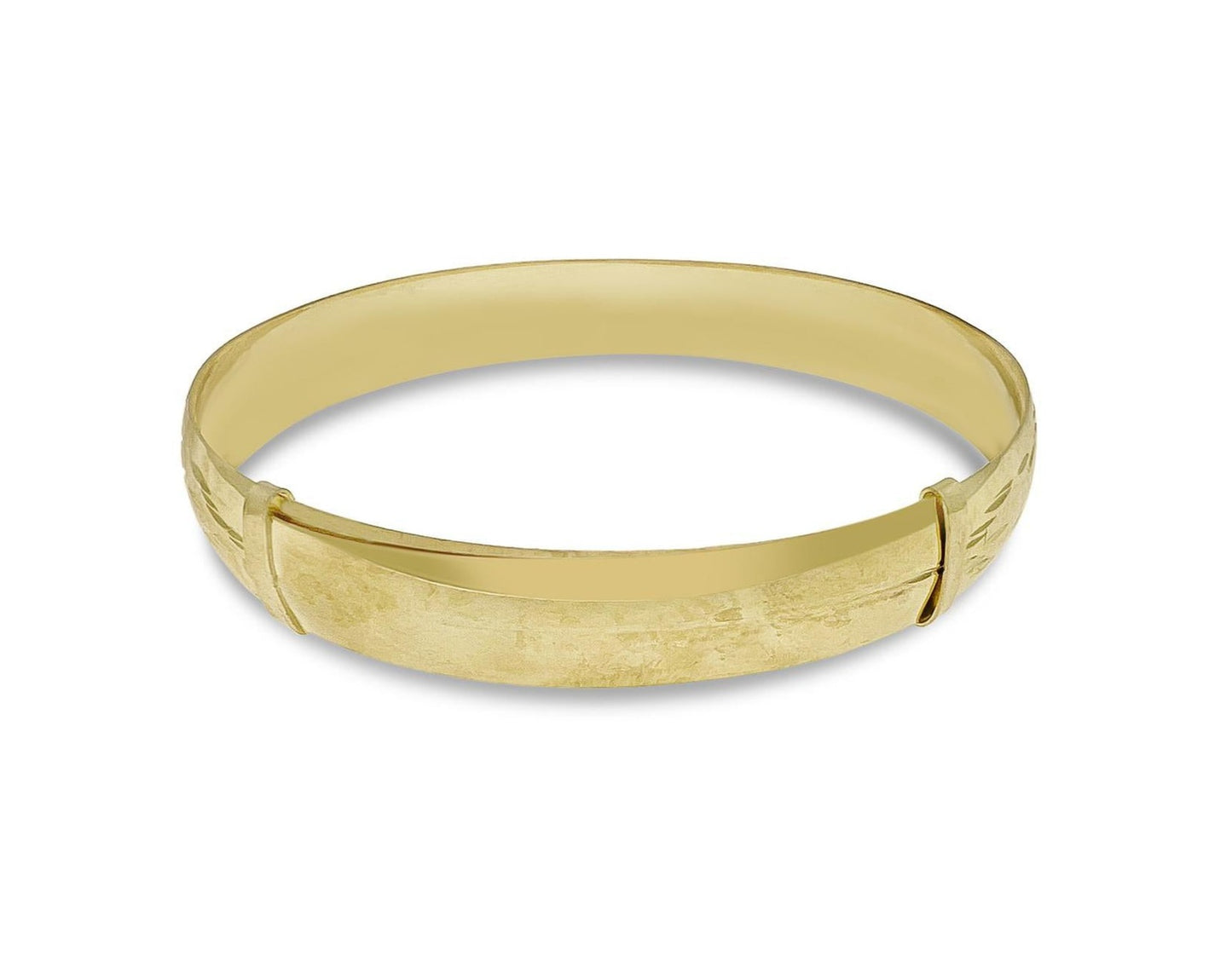10k Tri Color Gold Expandable Bangle Bracelet