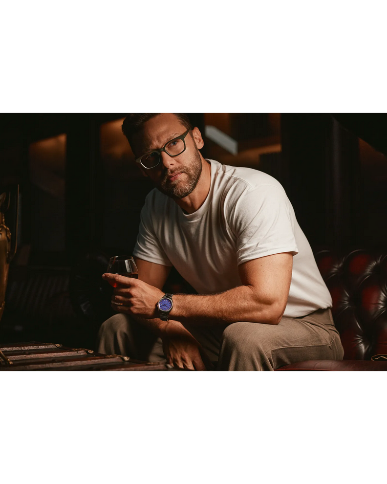 Bulova Tony Bennett NYC Automatic Purple Dial Mens Watch 96B484