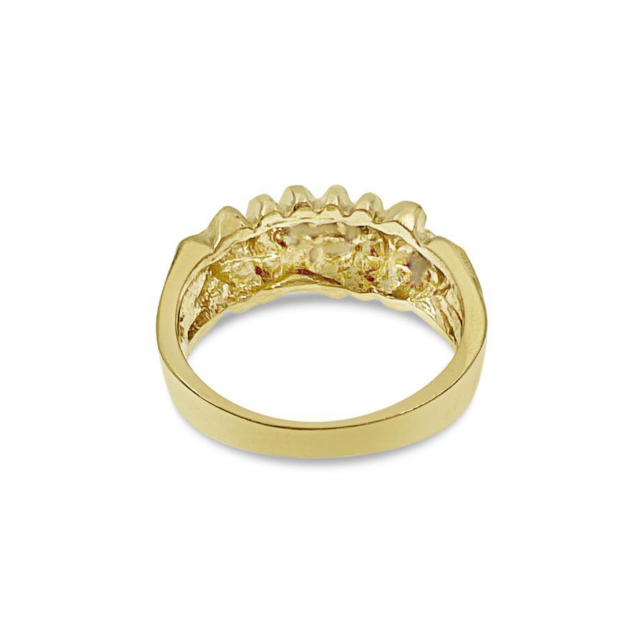 Nugget Ring Real 10k Yellow Gold Band Size 5