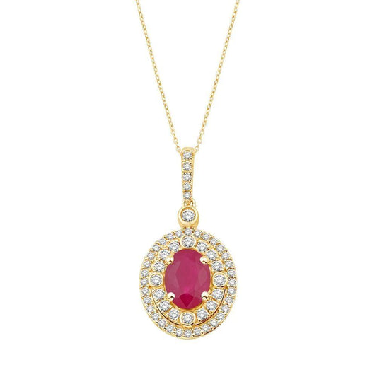 0.53ctw Diamond Pendant 14K Yellow Gold