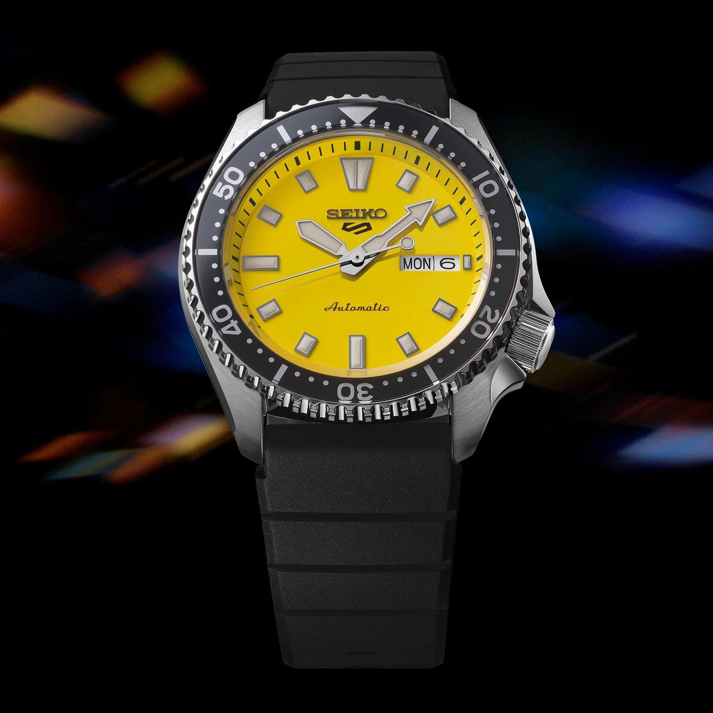 Seiko 5 Sports Automatic Yellow Dial Mens Watch SRPL87