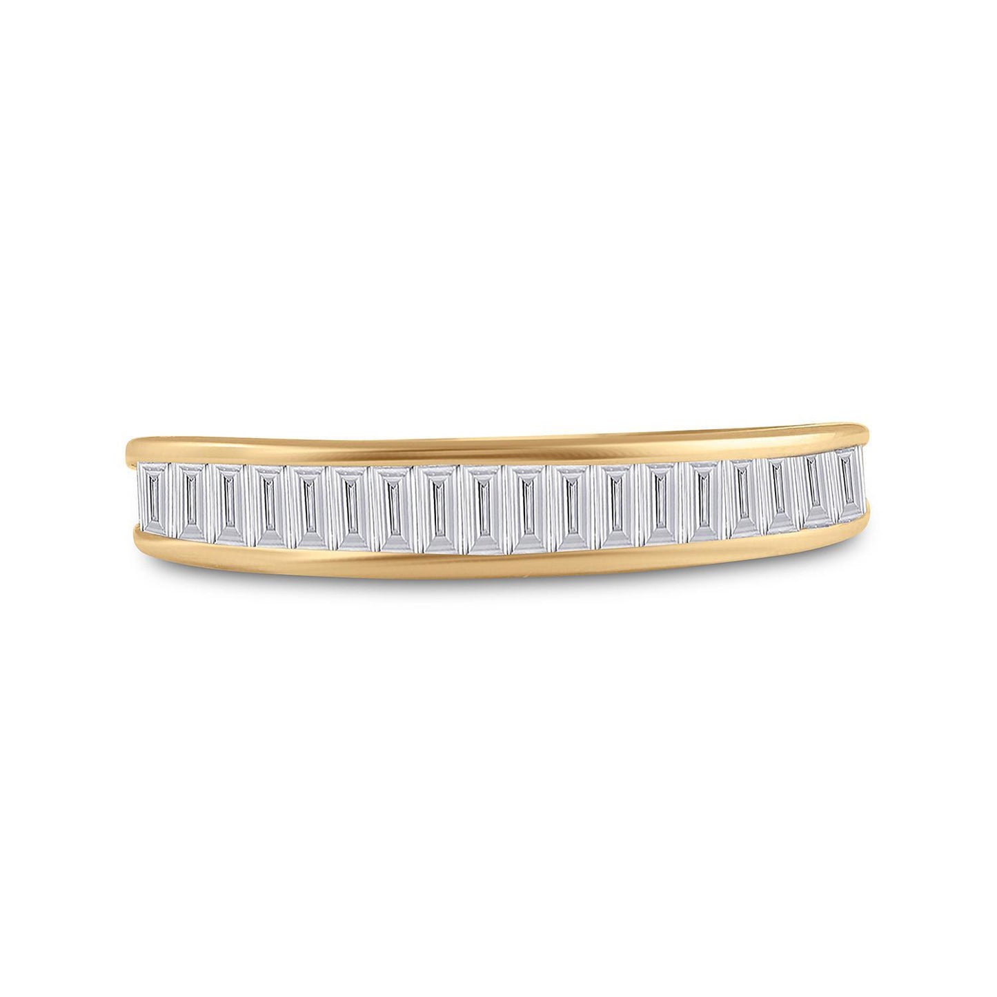 0.51ctw Baguette Diamond Wedding Anniversary Band Ring Womens 14K Yellow Gold