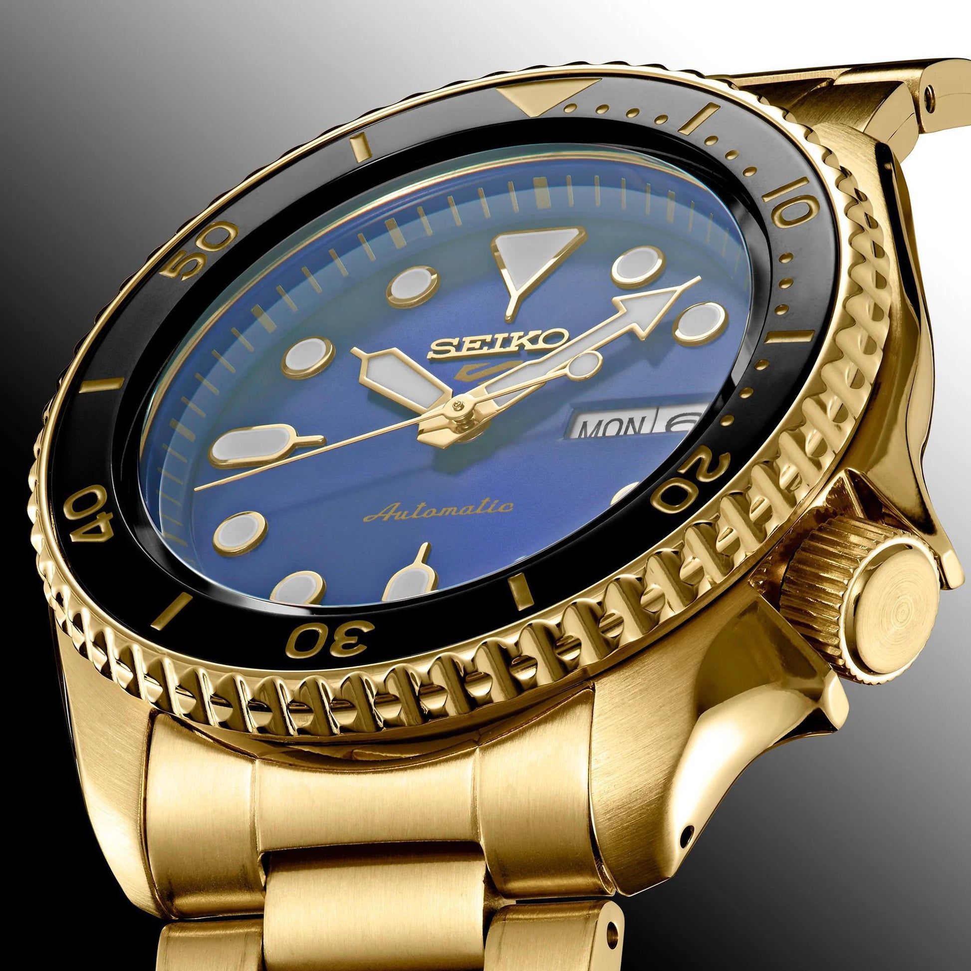 Seiko 5 Sport Automatic Men's Gold Tone Watch SRPK20 – RM JEWELRY