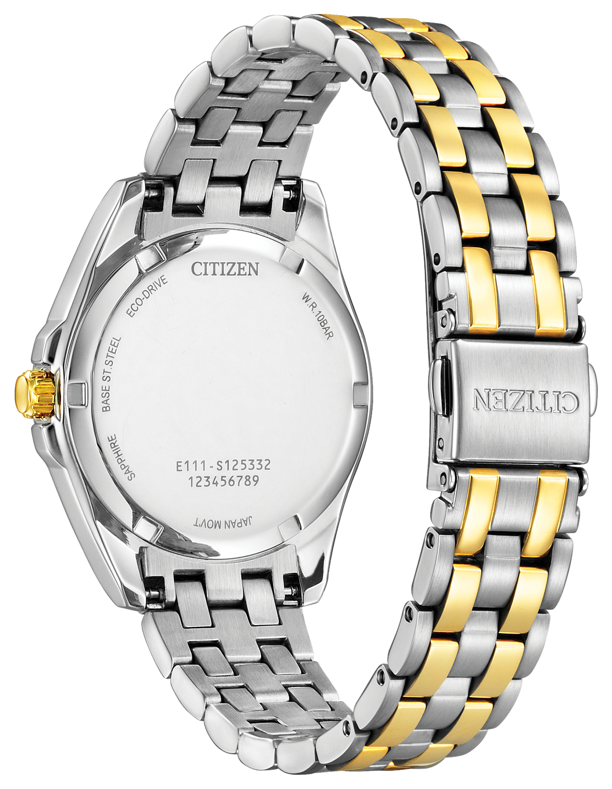 Citizen Eco-Drive Two tone Mother of Pearl White Dial Womens Watch EO1224-54D