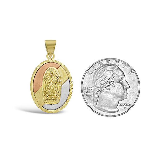 14K Gold Virgin Mary Pendant