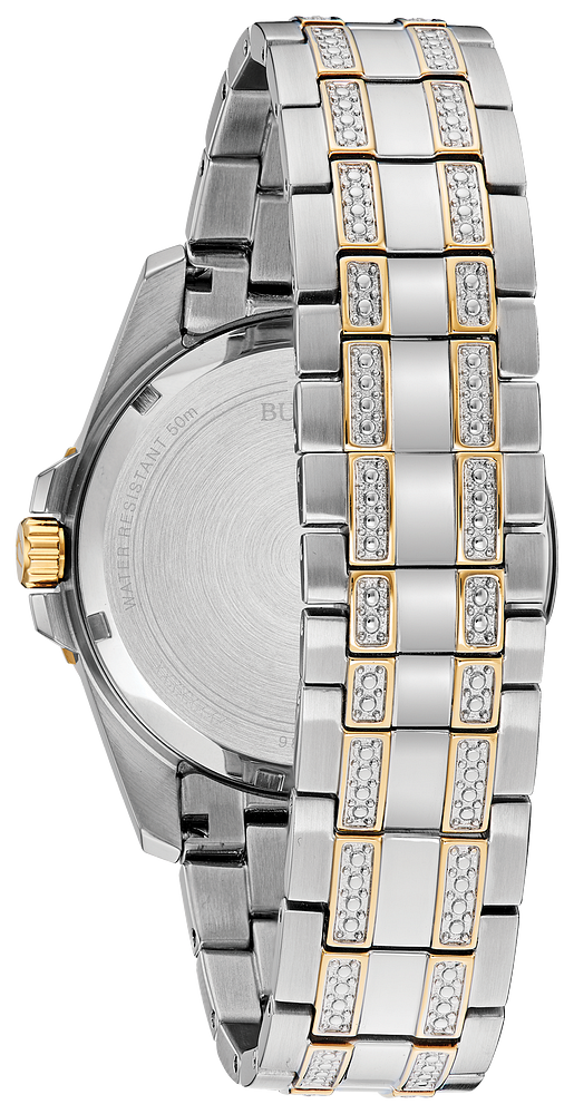 Bulova Crystal Mens Watch & Bracelet 98K106