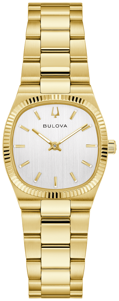 Bulova Super Seville Mini Gold Tone Silver Dial Womens Watch 97L189