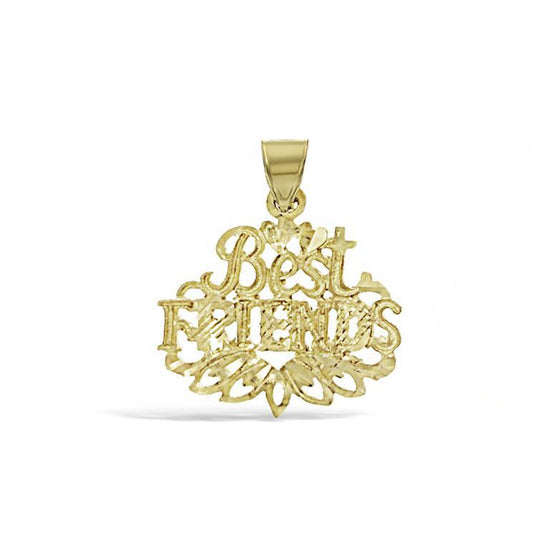 10K Yellow Gold Best Friends Pendant Charm