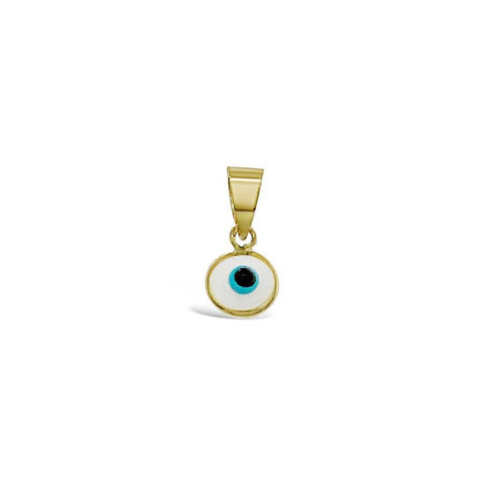 14k Gold Evil Eye Protection Pendant Charm