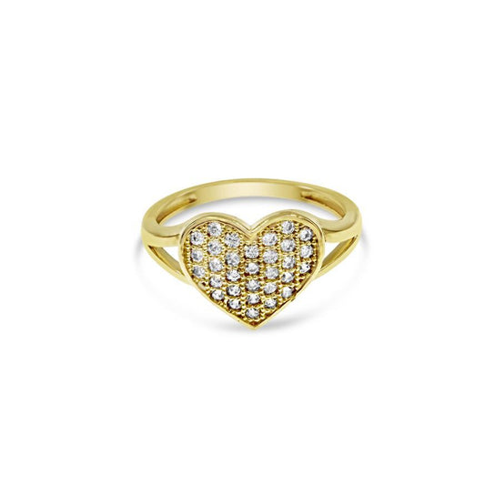 14k Yellow Gold Heart Ring