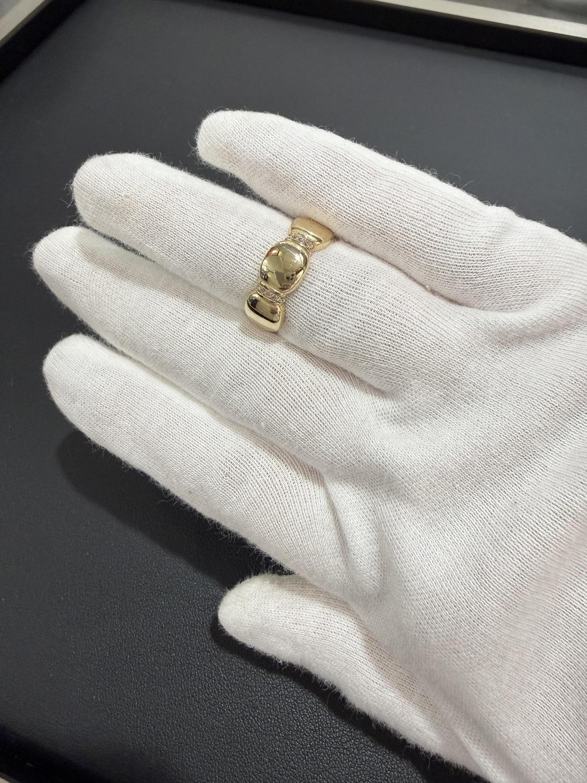 Ribbed Multi Dome Ring 10K Yellow Gold