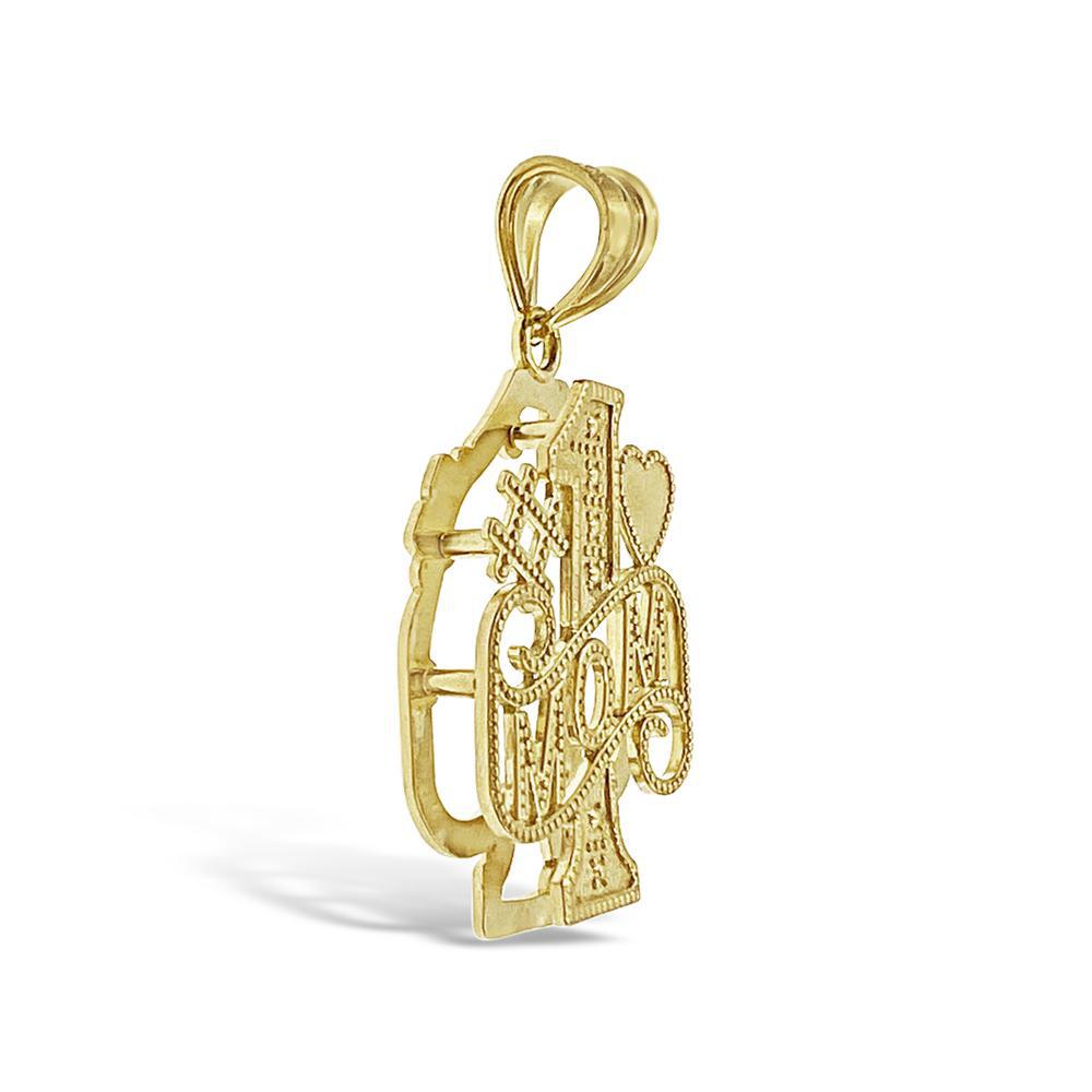 10k Yellow Gold Mom #1 Pendant