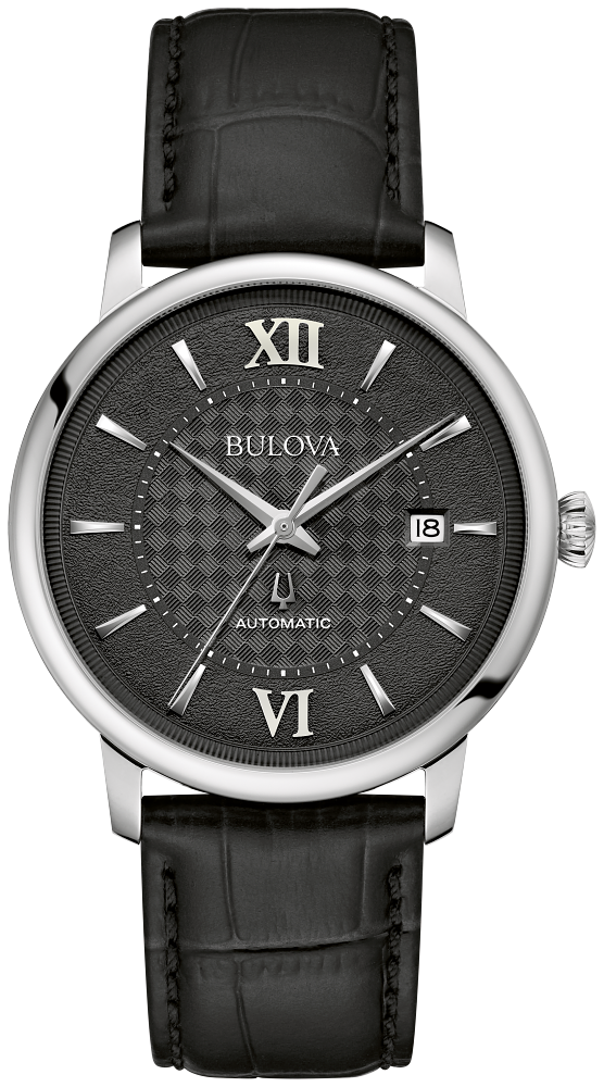 Bulova Hudson Automatic Black Dial Mens Watch 96B441