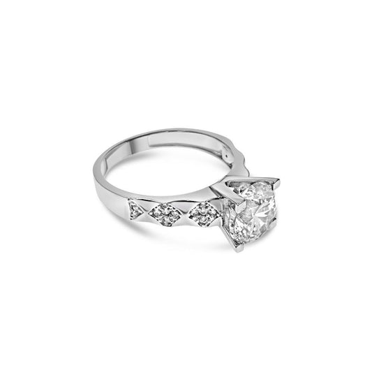 14k White Gold Bridal Engagement Ring