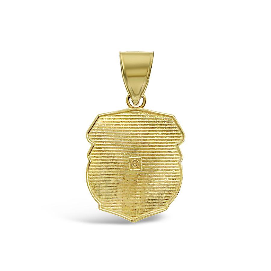 10K Yellow Gold Saint Michael Archangel Protect Us Pendant