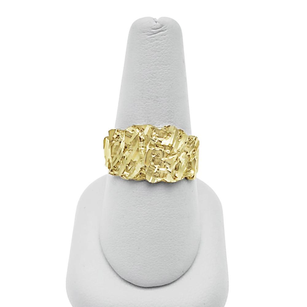 10k Yellow Gold Men's Nugget Ring