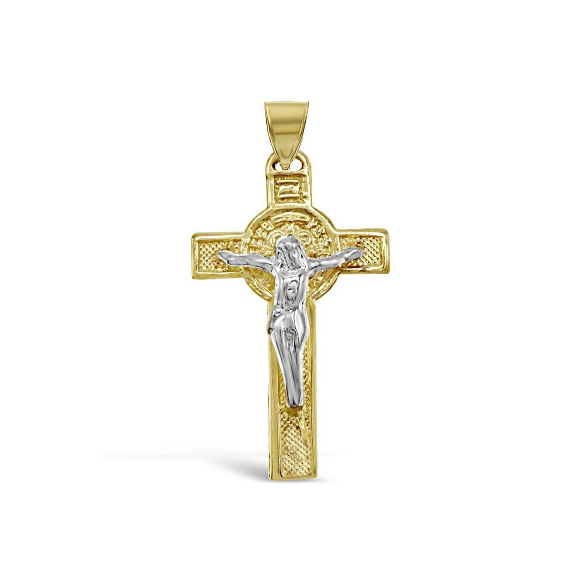 10K Gold Cross Crucifix Pendant