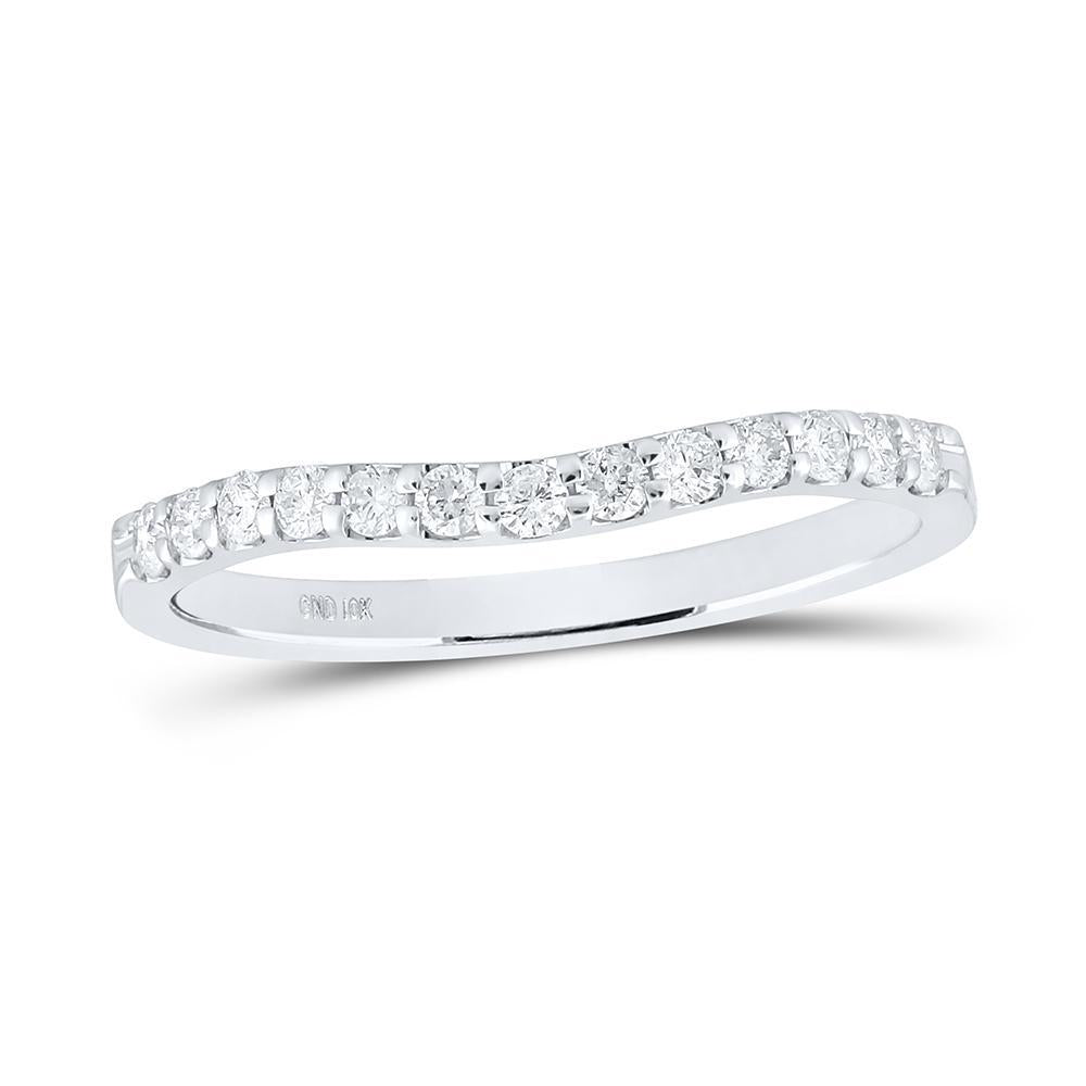 0.25ctw Diamond Curved Ring 10K White Gold