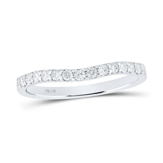 0.25ctw Diamond Curved Ring 10K White Gold