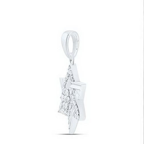 0.25ctw Diamond Star of David Pendant 10K White Gold