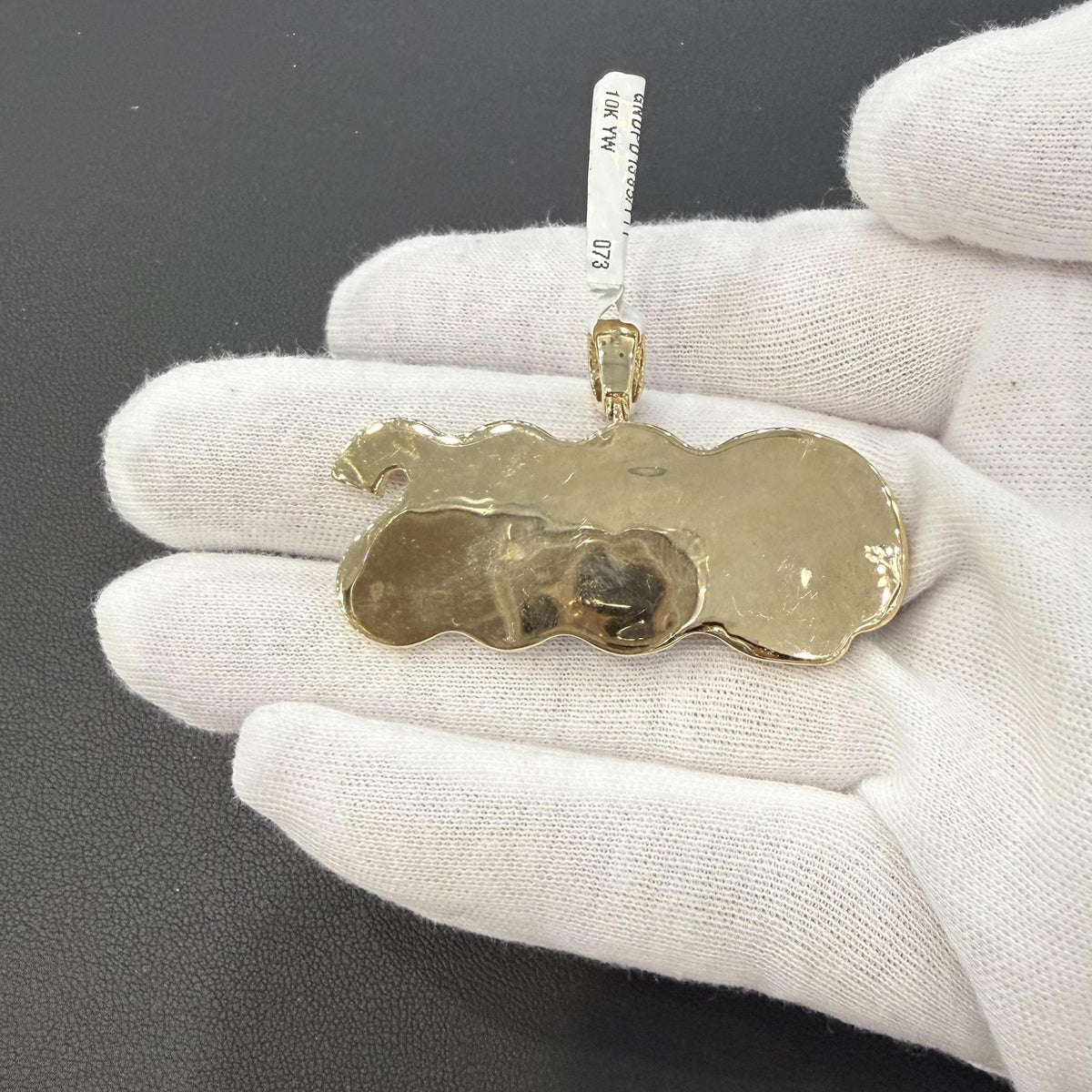 3.01ctw Diamond BOSS Baguette Round Pendant 10K Yellow Gold
