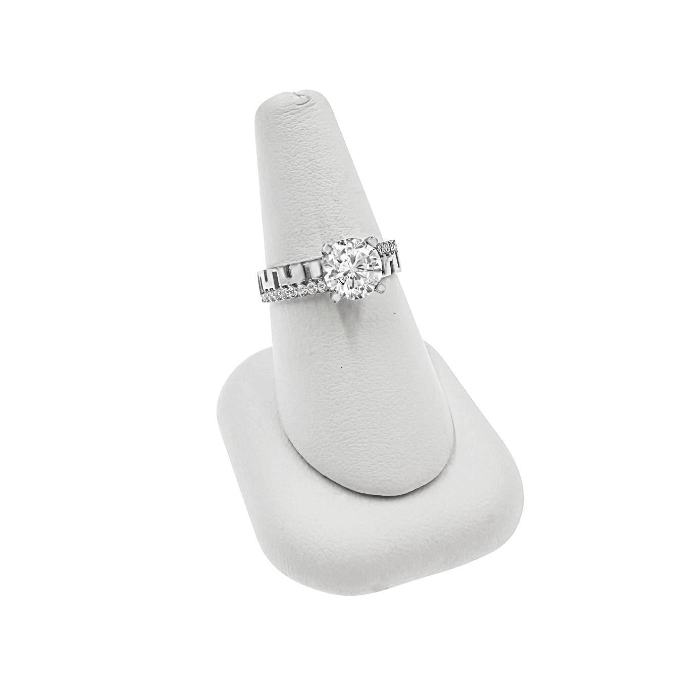 14k White Gold Bridal Engagement Ring