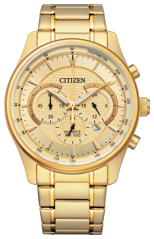 CITIZEN Quartz Gold Tone Chronograph Watch AN8192-56P