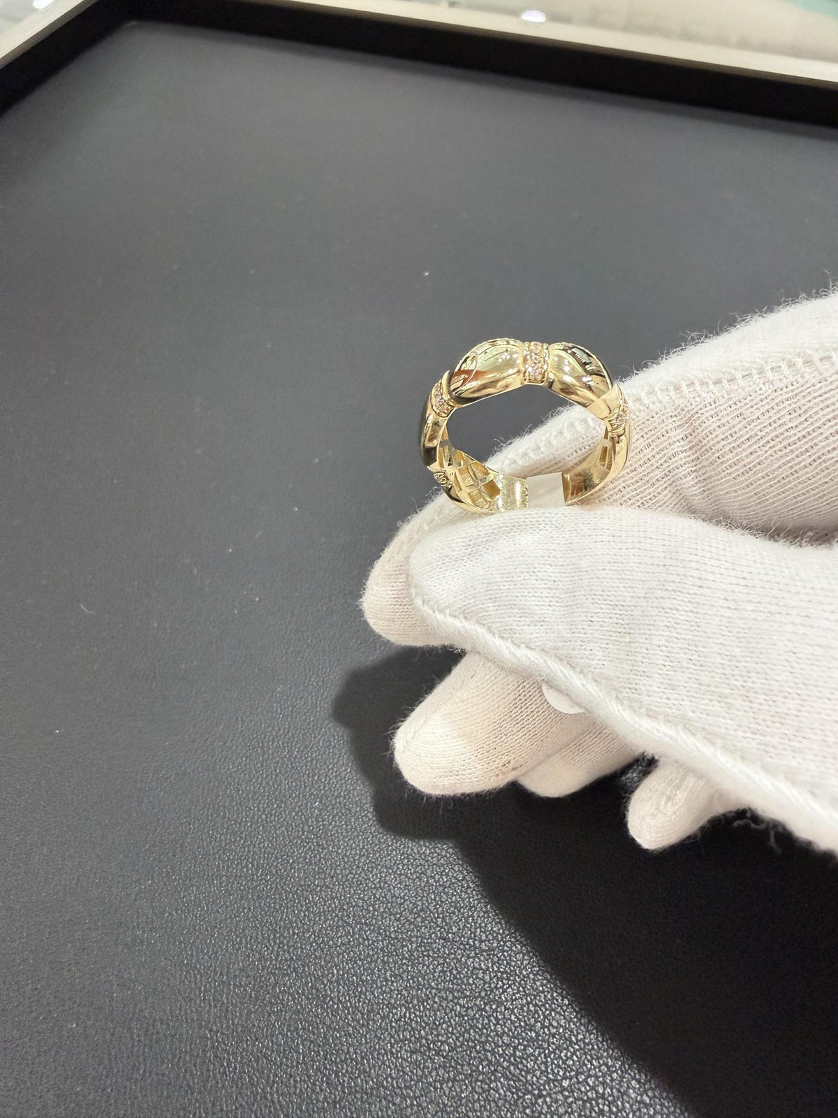 Ribbed Multi Dome Ring 10K Yellow Gold
