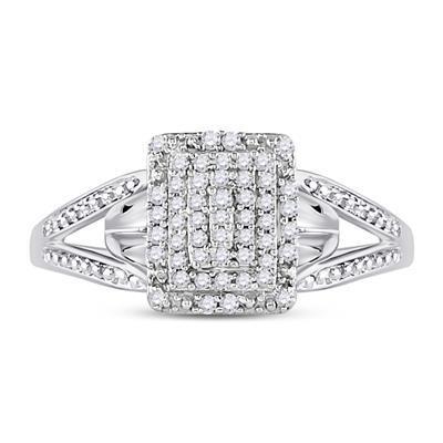 1/6ctw Diamond Ring 10k White Gold 104029