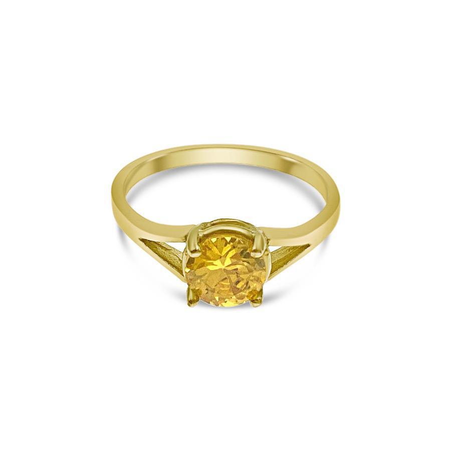10K Yellow Gold Solitaire Promise Ring